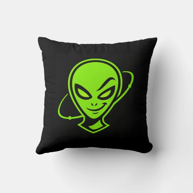Almofada Green Alien Good Luck (Verso)