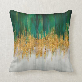 Almofada Green and gold motion abstract