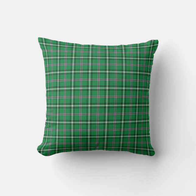 Almofada Green Black White Plaid Classic (Frente)