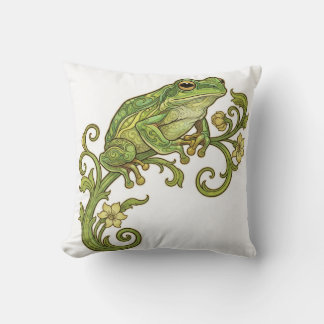Almofada Green Frog Throw Cushion