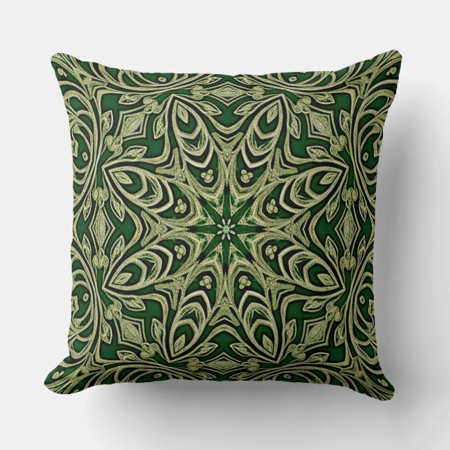 Almofada Green Gold Decorative Throw Pillow (Frente)