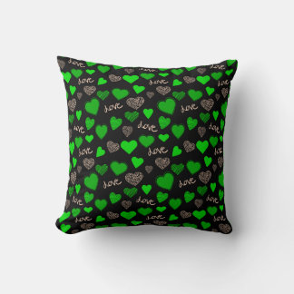 Almofada Green hearts