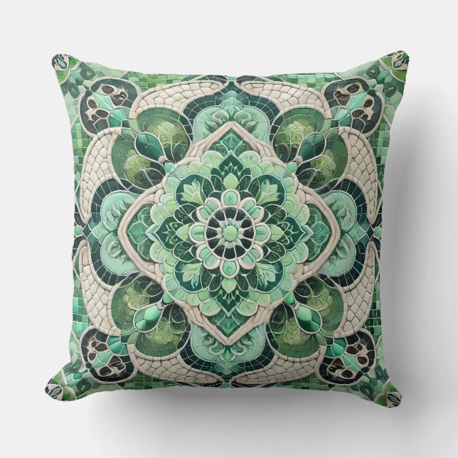 Almofada Green Mandala: Harmonia da Natureza (Frente)