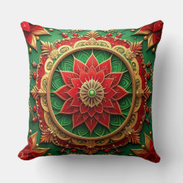 Almofada Green Red Decorative Christmas Throw Pillow