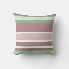Almofada Green, Rose and Pink Stripes