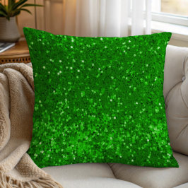 Almofada Green sparkling glitter pattern