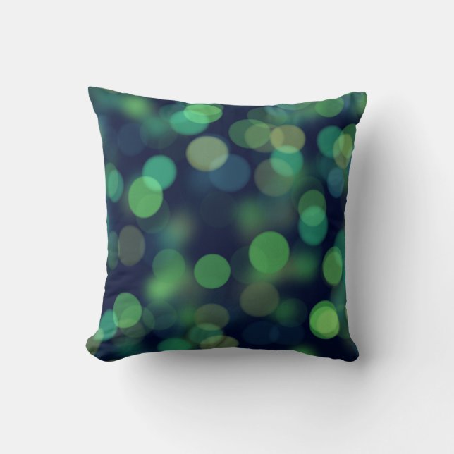 Almofada Green Stars Bokeh (Frente)