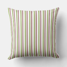 Almofada green strips throw pillow