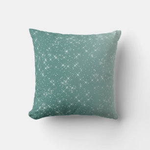 Almofada Green Teal Aqua Sparkles