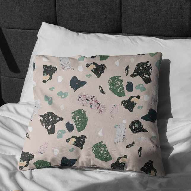 Almofada Green Terrazzo Pattern (Green Terrazzo Pillow)