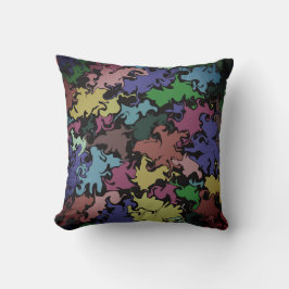 Almofada Grelha Colorida abstrato / Nevoeiro /