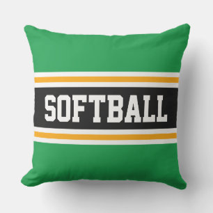 Almofada Grelha de SOFTBALL Vermelha Verde Brilhante Grelha