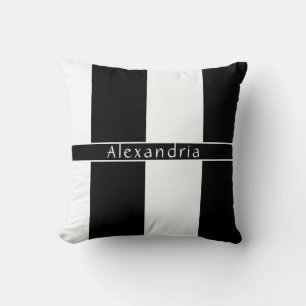 Almofada Grelhas Chic Personalizadas Pretas e Brancas