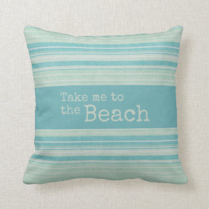 Almofada Greve Costeira Rustic Beach Blue Green