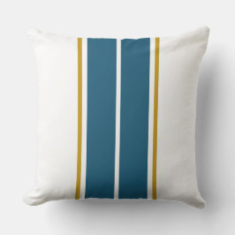 Almofada Greve de Corridas Brancas de Teal Oceano Elegante