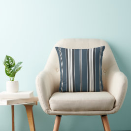 Almofada Greve de Tique de Cinza Azul Elegante