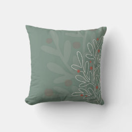 Almofada Grey green abstract mistletoe