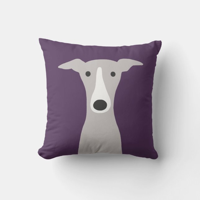Almofada Greyhound, italiano Greyhound ou Whippet Dog Viole (Frente)