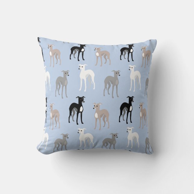 Almofada Greyhounds ou Whippets Modern Aqua Accent  (Frente)