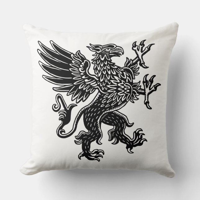 Almofada Griffin - Preto e Branco (Frente)