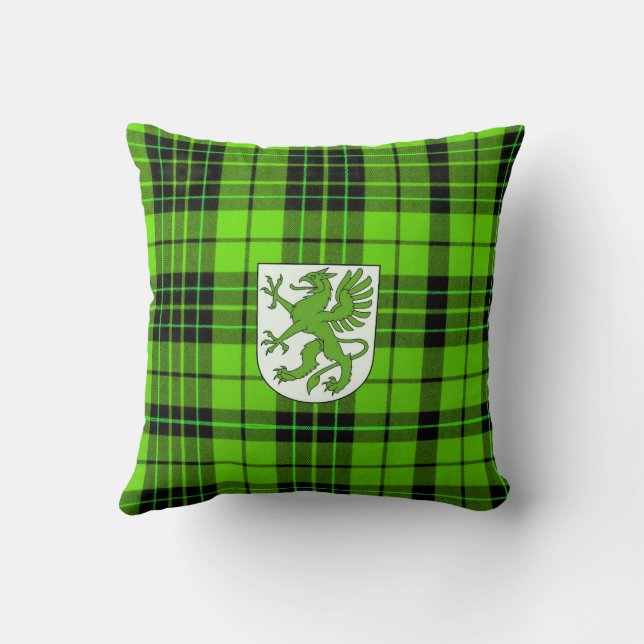 ALMOFADA GRIFFIN-TARTAN GREEN (Verso)