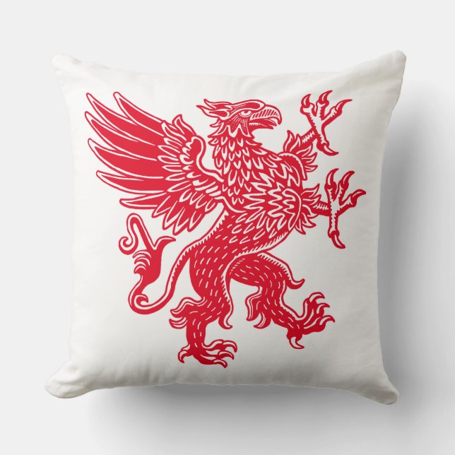 Almofada Grifo - Vermelho (Frente)