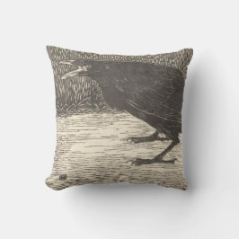 Almofada Gritando Corvo (por Jan Mankes)