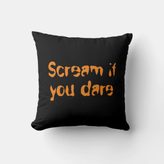 Almofada Grite se você ousar presente de Halloween
