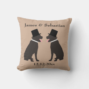 Almofada Grooms Choc Labradores Personalizados Casamento de