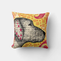 Groovy Good Dog Travesseiro decorativo