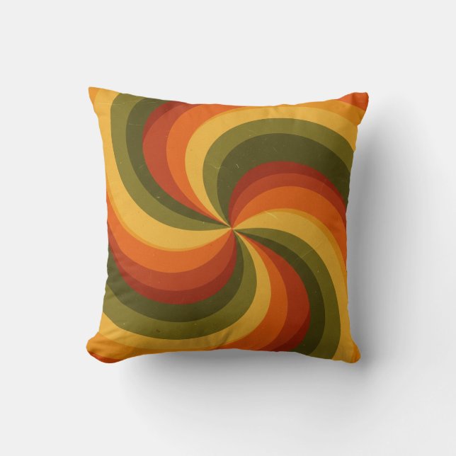Almofada Groovy Psychedelic Swirl Impressão (Frente)