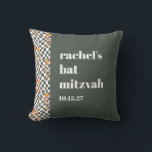 Almofada Groovy Retro Cogumelos Verdes - Bat Personalizado<br><div class="desc">Groovy Retro Cogumelos Verdes Personalizado Travesseiro decorativo Mitzvah</div>