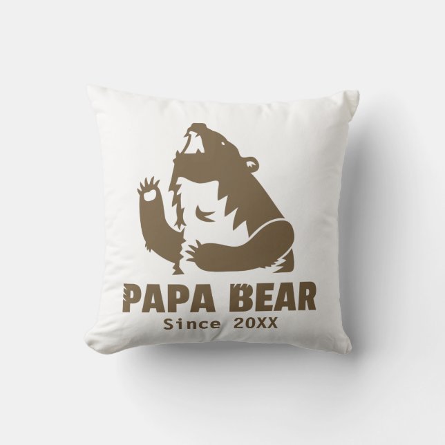 Almofada Grumpy Brown Papa Bear Ano da Fé (Frente)