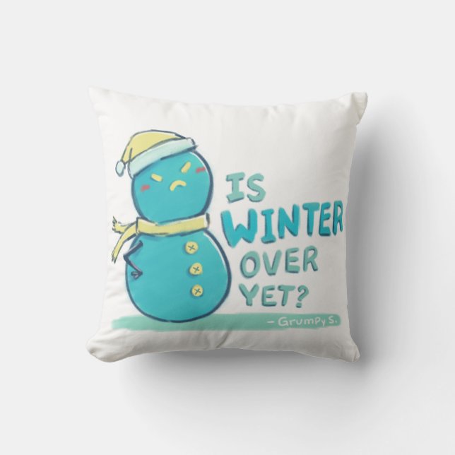 Almofada Grumpy S. Ilustração: O INVERNO JÁ ACABOU? (Frente)