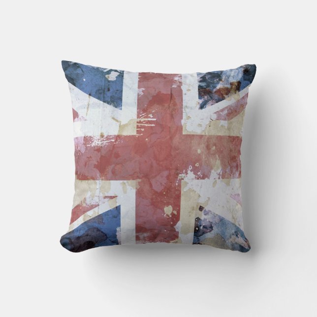Almofada Grunge de Union Jack (Frente)