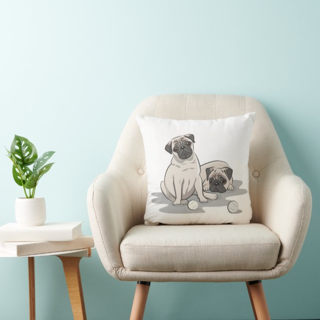 Almofada Grupo Cartoon Pug (Cadeira)