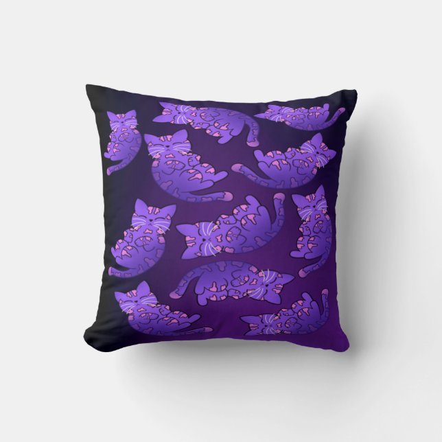 Almofada Grupo de Neon Kitten Roxo (Frente)