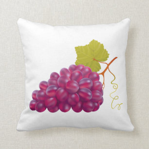 Almofada Grupo saboroso de uvas vermelhas