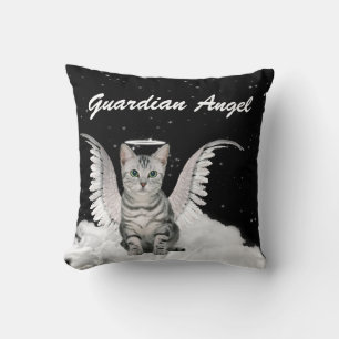 Almofada Guardian Angel Silver Tabby Cat Pet Lover
