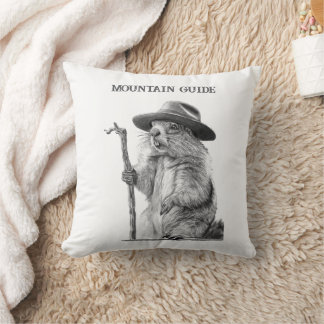 Almofada Guia de montanha - design de marmota