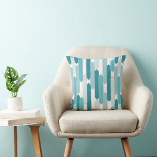 Almofada Guias Modernas, Aqua, Azul Ceruliano, Turquesa
