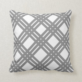 Almofada Guingão cinzento e branco