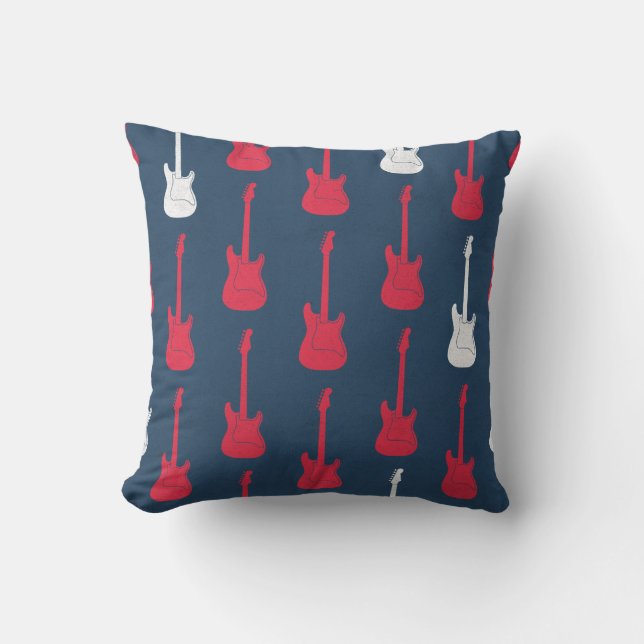 Almofada Guitarra Elétrica Clássica Grungy com bolinhas ver (Frente)