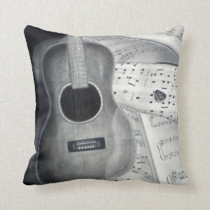 Almofada Guitarra & travesseiro da partitura