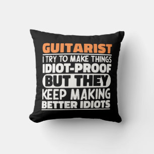 Almofada Guitarrista Tento Fazer Coisas Engraçadas