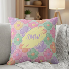 Almofada Gummy Candy Floral Personalized Throw Pillow