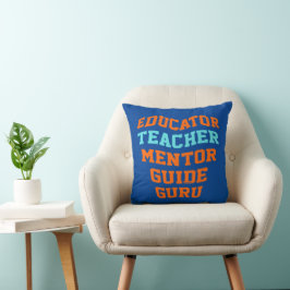 ALMOFADA GURU DO GUIA DO MENTOR DO EDUTOR TEACHER
