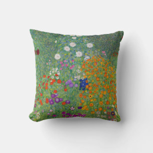 Almofada Gustav Klimt Flower Garden Vintage Art Nouveau