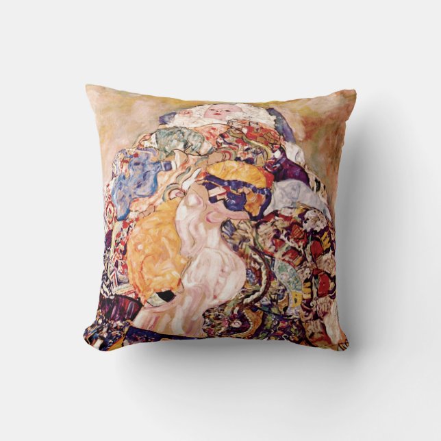 Almofada Gustav Klimt - O Berço - Recém-Nascido (Frente)