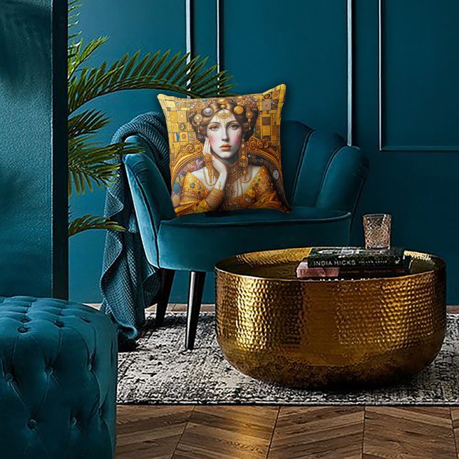 Almofada Gustav Klimt Seated Woman (Criador carregado)